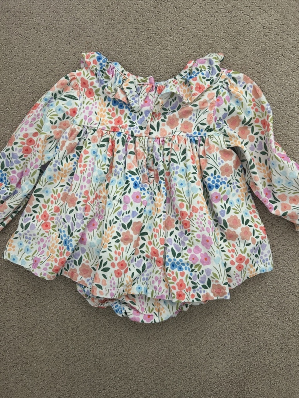 EUC Cecil & Lou floral corduroy bloomer set - Picture 3 of 4
